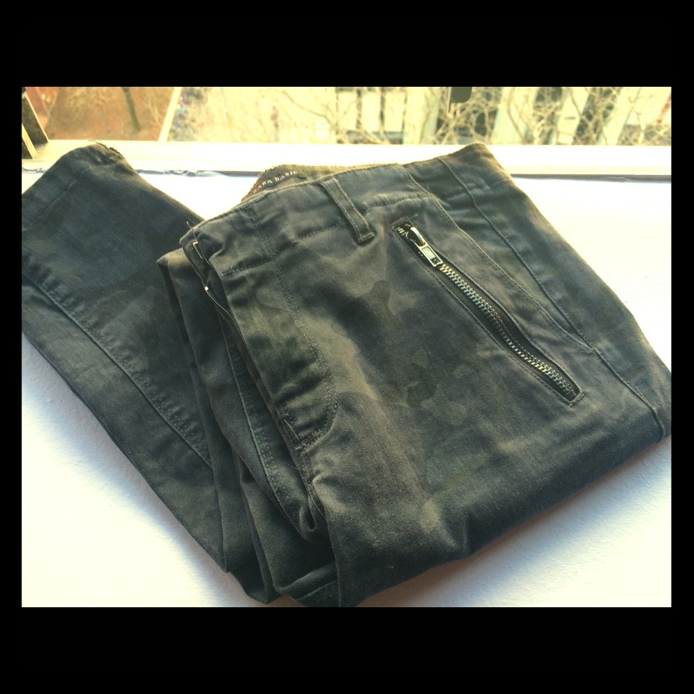 Zara Camo Skinny in Navy *blogger fave*